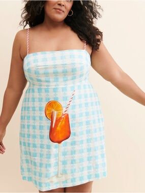 Rachel Antonoff Gwen Spritz Dress Orange and Blue